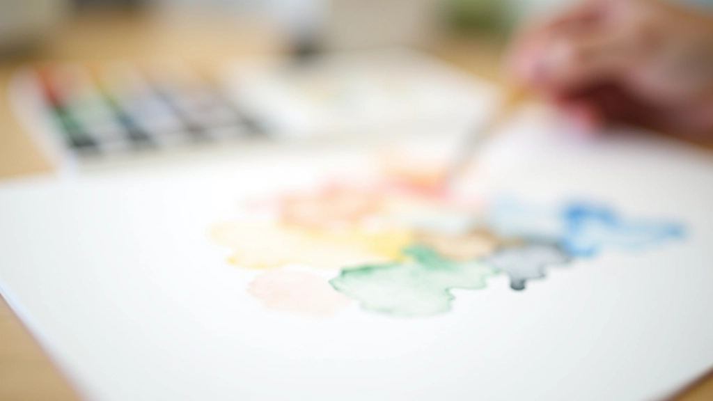 Watercolour practice sketches showing simple shapes, colour gradients, and beginner exercise studies on white paper